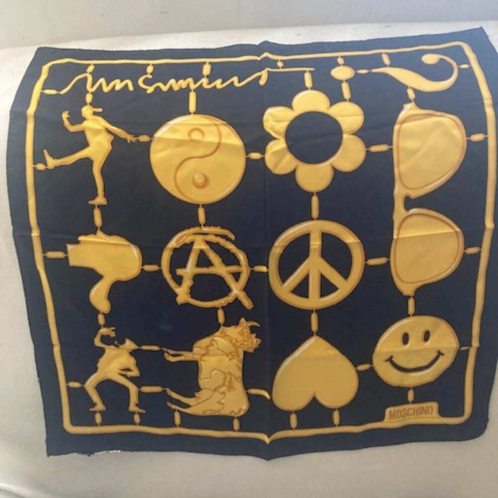 Vintage Moschino 100% silk scarf